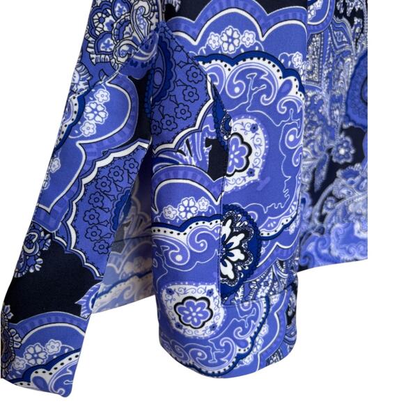 Jude Connally Sleeveless Paisley Pullover Top with Same Fabric Wide Trim size S - Picture 8 of 12